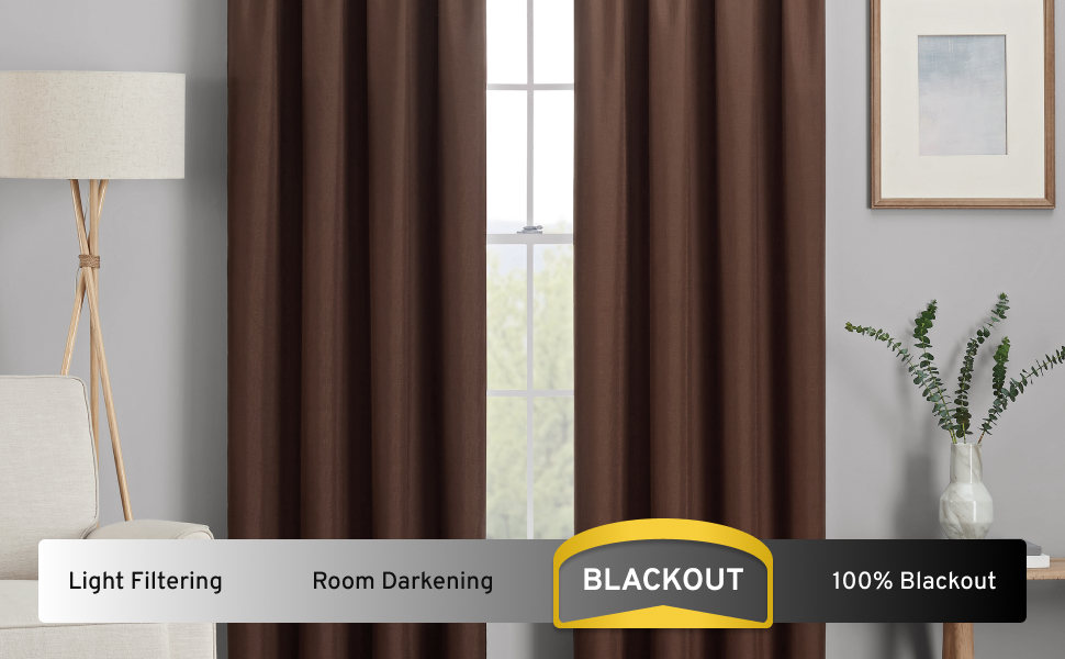 Amazon.com: ECLIPSE Kendall Modern Blackout Thermal Rod