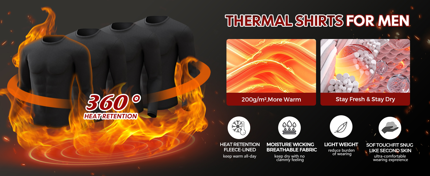thermal underwear for men long sleeve thermal shirt men long johns for men thermal undershirt