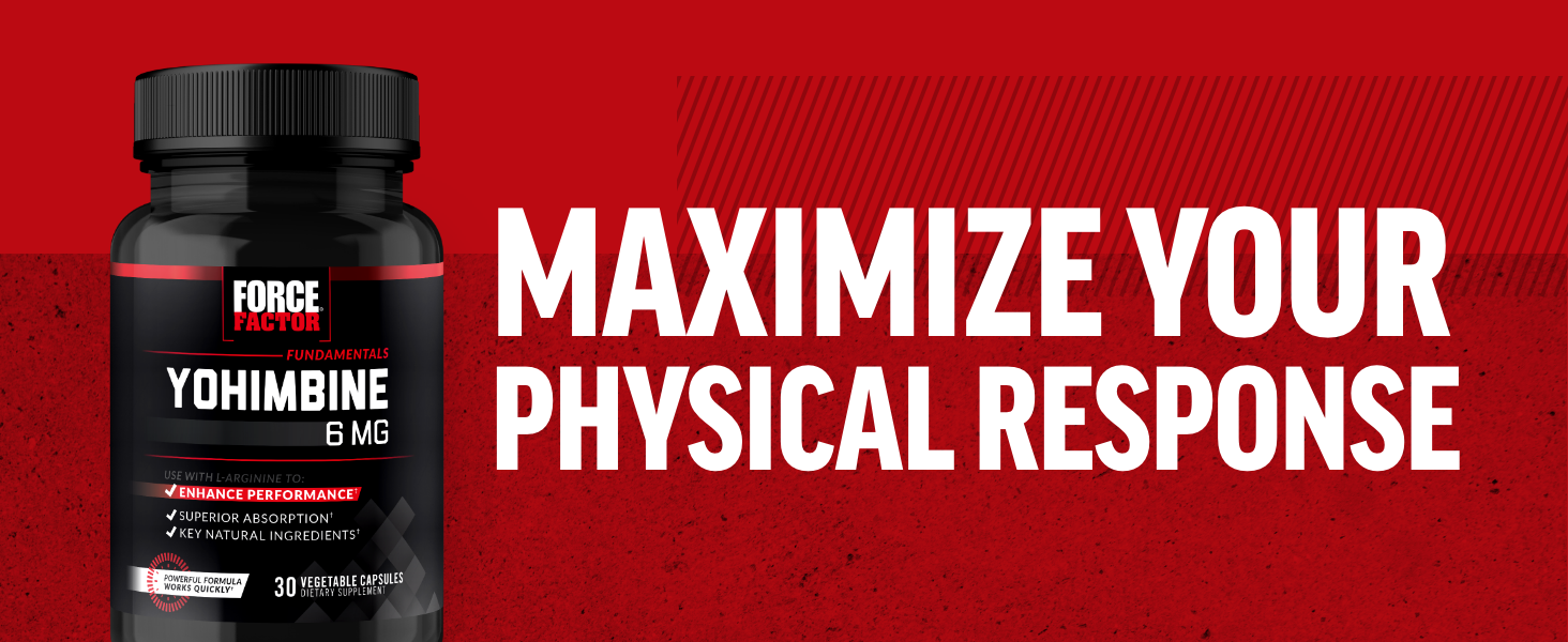 Force Factor Yohimbine Supplement for Men, Yohimbe Bark