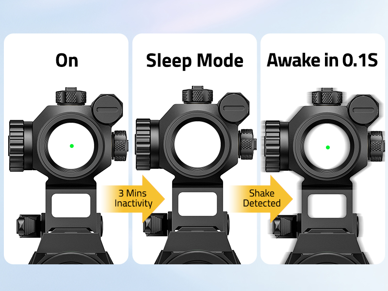 Motion Awake Tech - CVLIFE JackalHowl 1X25mm Auto-Brightness Green Dot Sight
