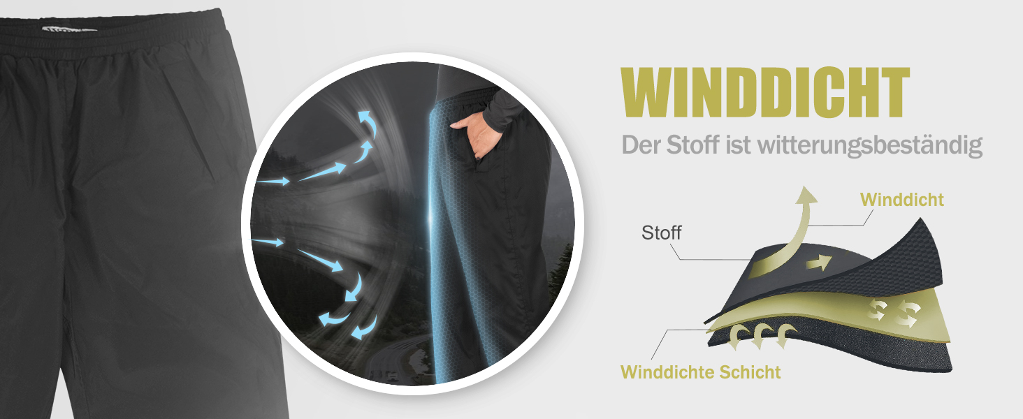 regenhose herren fahrrad wasserdicht überziehhose outdoorhose fahrradregenhose atmungsaktive