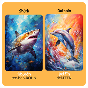 Shark and Dolphin. My first bilingual animal book images