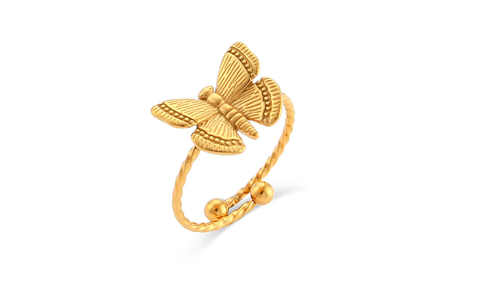 Amazon.com: JASXEYO Gold Butterfly Ring | Gold Rings for
