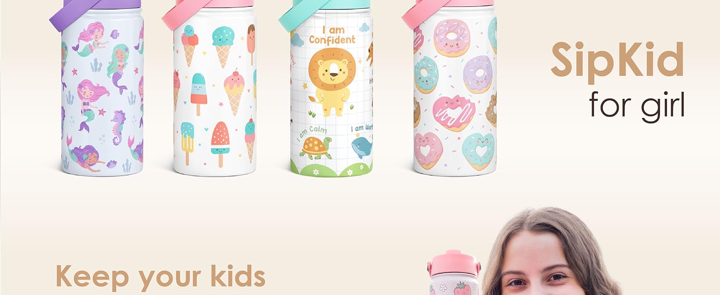 SANDJEST Kid Water Bottle 12oz