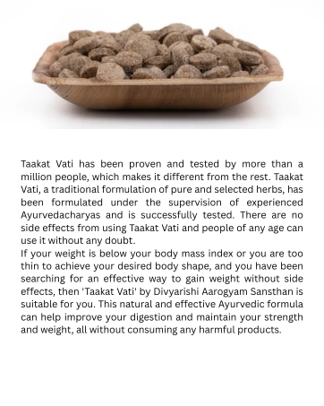 Buy Now Taakat Vati Weight Gain Tablets For Men &Amp; Women | Supports 12 Taakat Vari Medicine