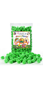 Caydo 1 Inch Green Pom Poms