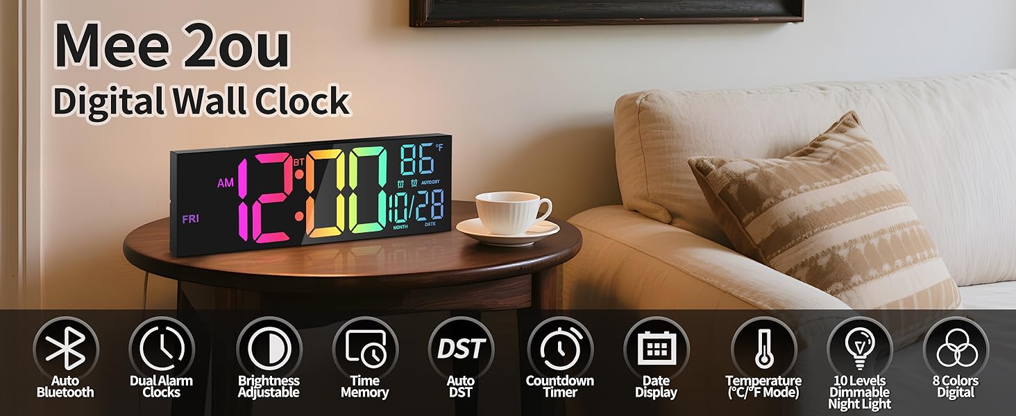 digital wall clock
