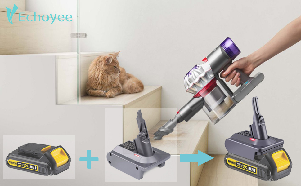 for Dyson V7 V8 Battery Adapter, Convert for Dewalt 20v