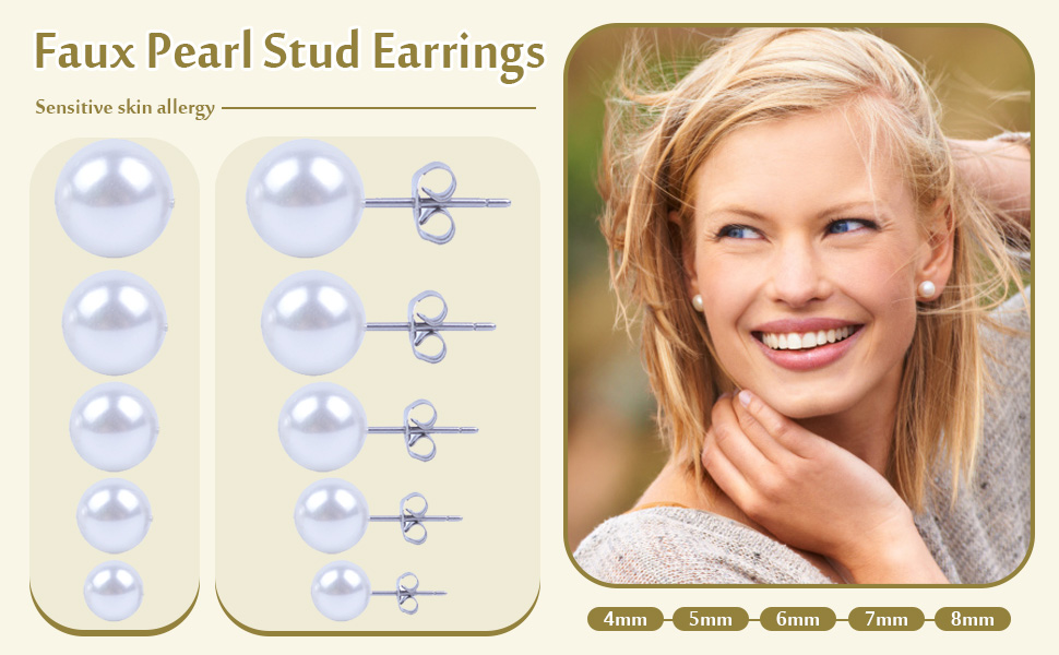 round ball stud earrings for women