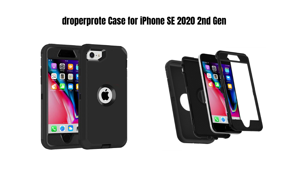 iPhone SE Case, droperprote 3Layer iPhone SE 2020/2022 Case, Hevay