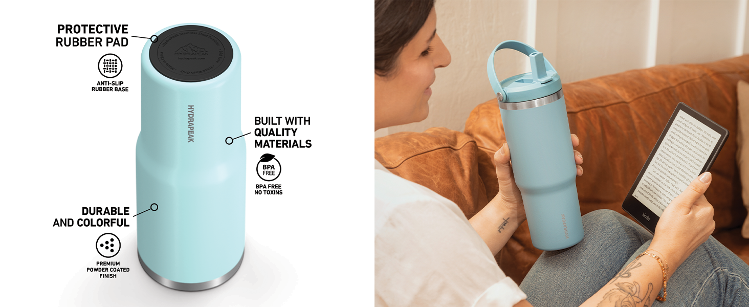 Hydrapeak Nomad 32 oz Tumbler with Handle and Straw Lid