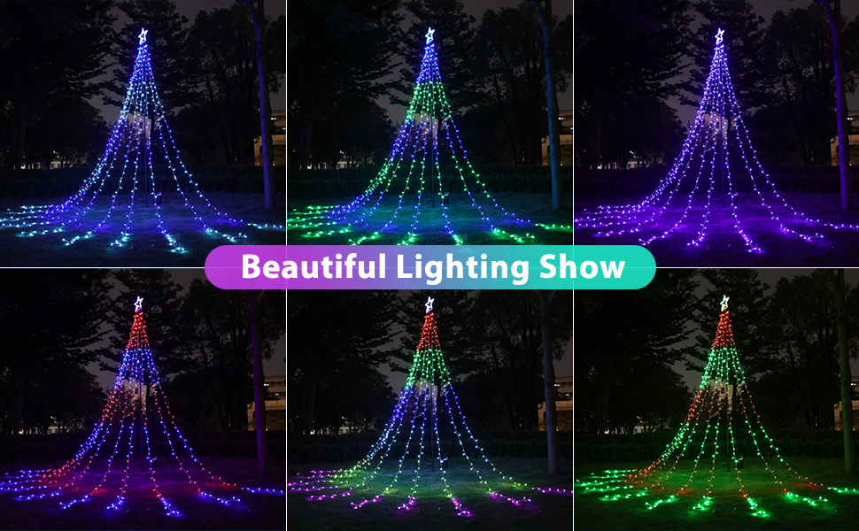 Flacchi Christmas Lights Outdoor with Remote