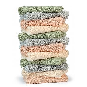 Coral velvet dish cloths