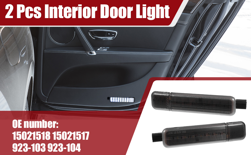 X AUTOHAUX 2pcs Interior Door Light Door Panel Courtesy