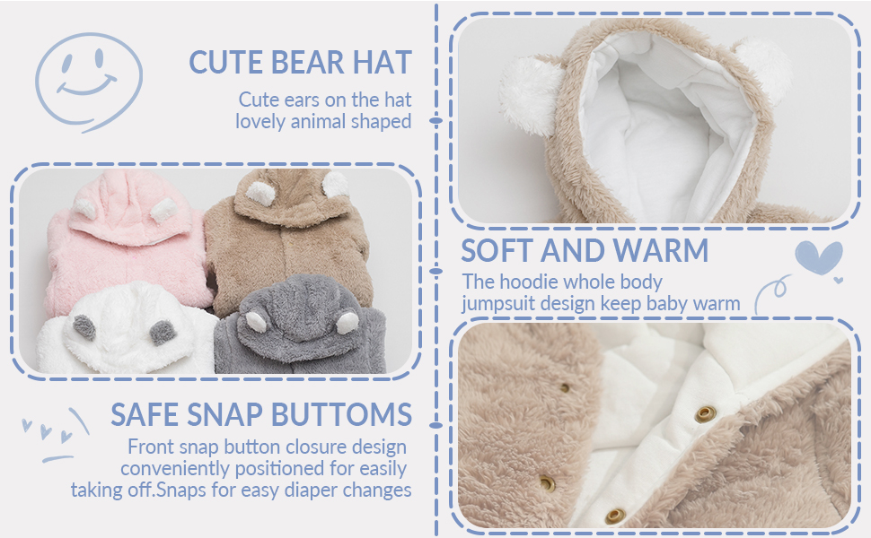 Cute rompers for baby boys and girls.