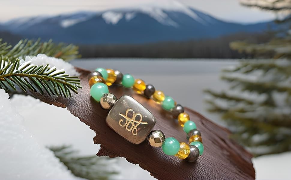 Pyrite for success Green Aventurine for luck Financial prosperity bracelet 
