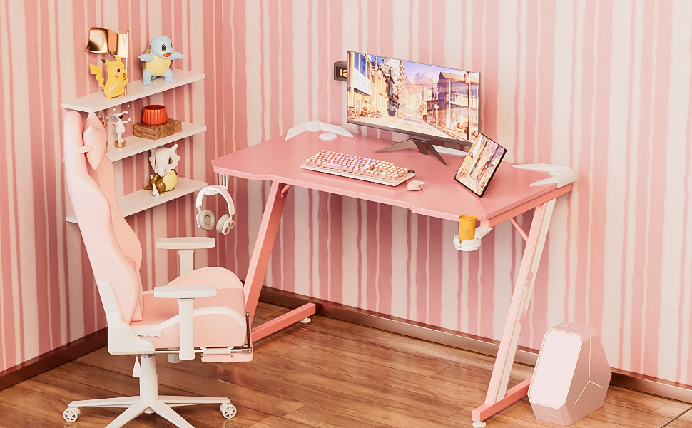 Homall Gaming Desk 44 Inch Computer Desk Gaming Table Z