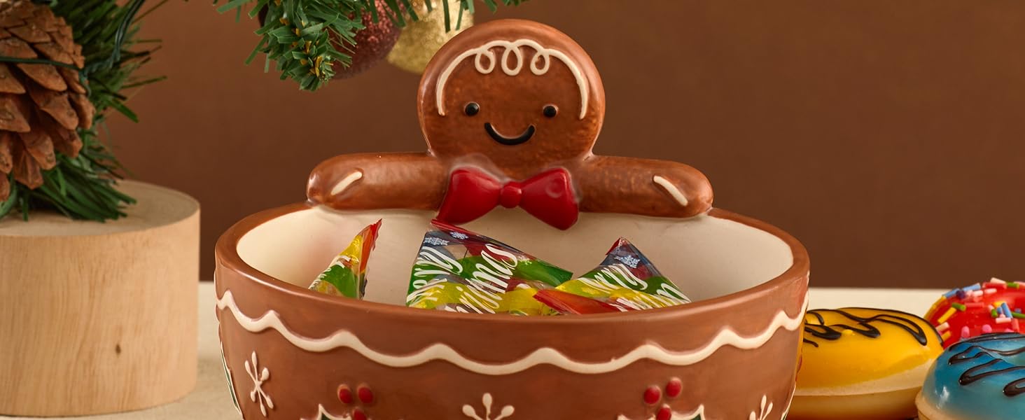 gingerbread man candy bowl