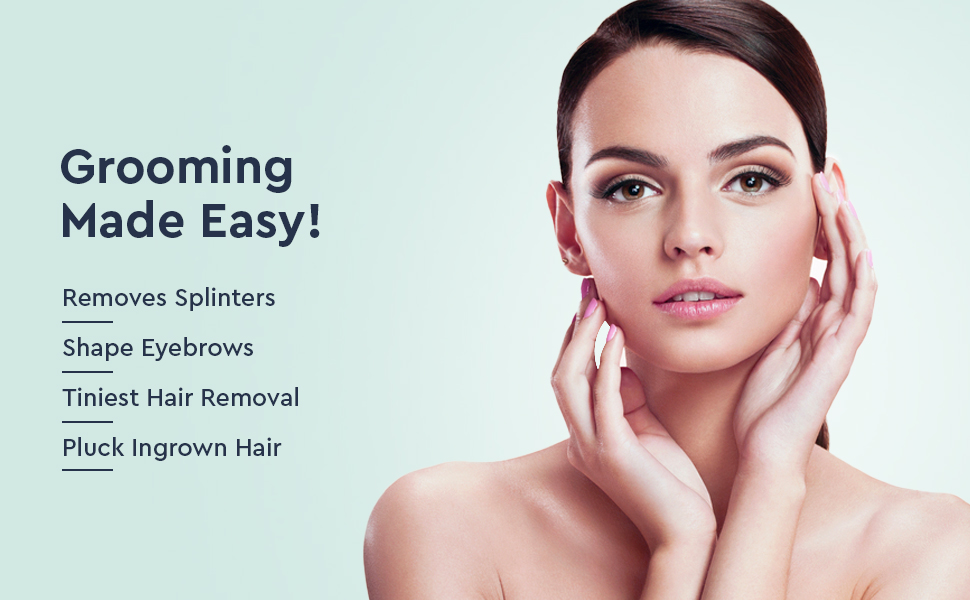 GUBB Flat Tweezer For Eyebrows & Upper Lip Stainless Steel Flat Tip