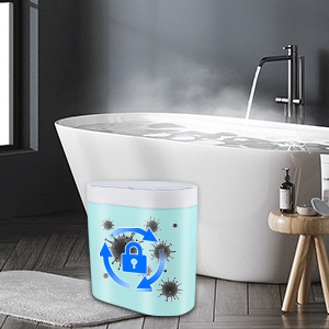bathroom bin with lid