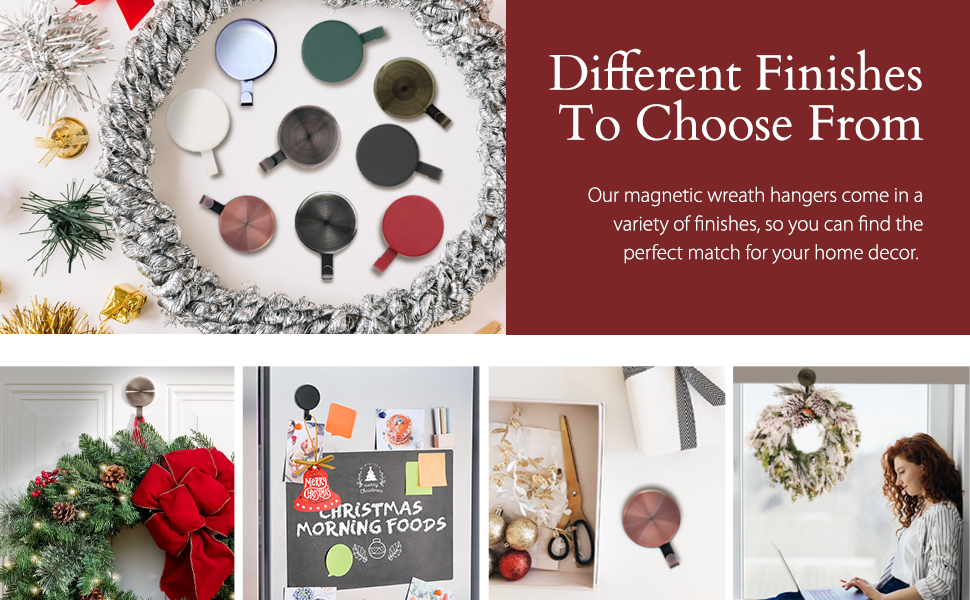 Haute Decor Wreath Hanger (Brushed Nickel, 1Pack