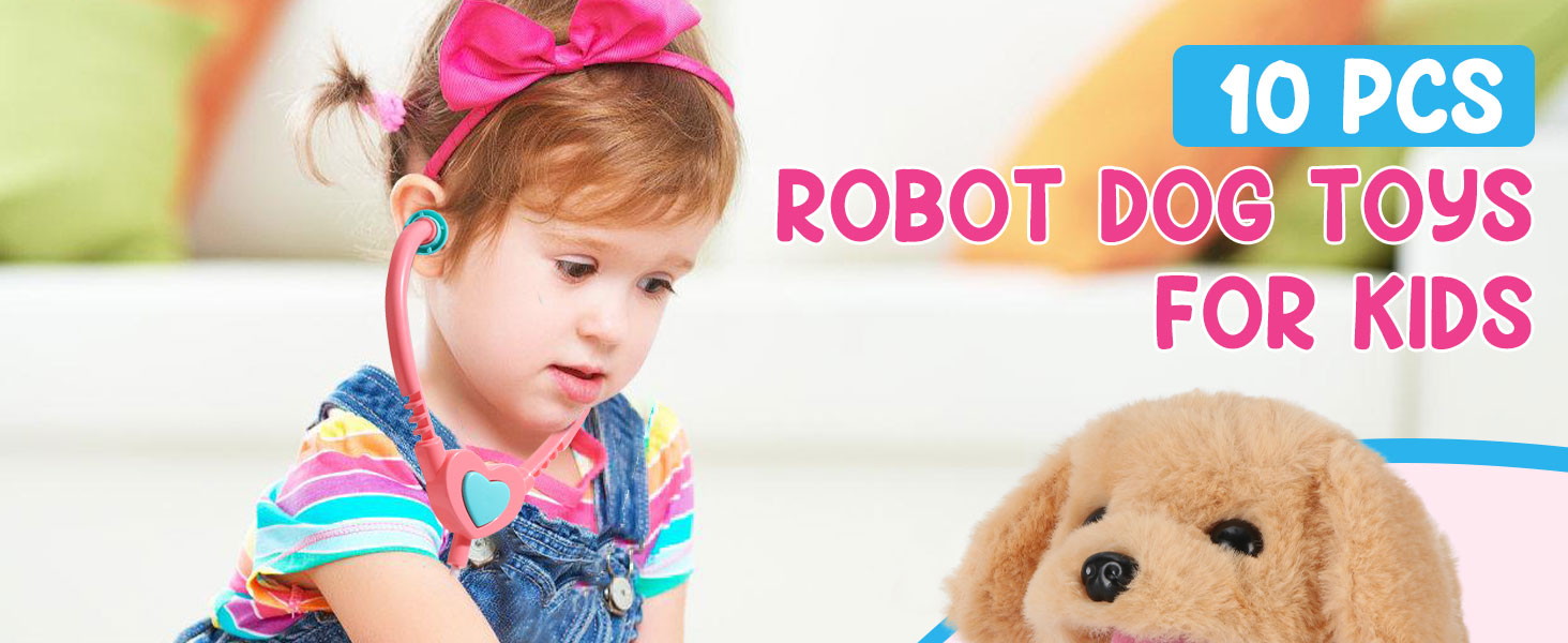 robot dog, toy dogs that walk and bark, golden retriever gifts, electronic pets for kids,