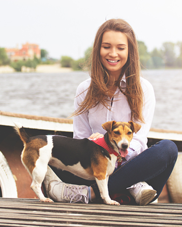 leisure time with dog