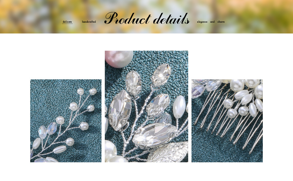 Pearl hair clips for brides