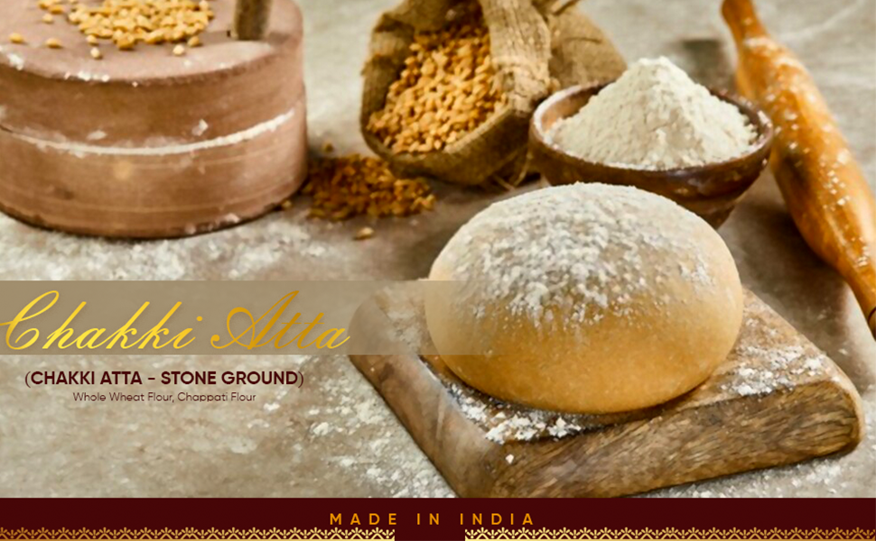 TAJ Chakki Atta, 100 Stone Ground Whole Wheat Flour 10