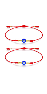 QMEXINS 7 Knot Evil Eye Bracelet for Women Men Friends