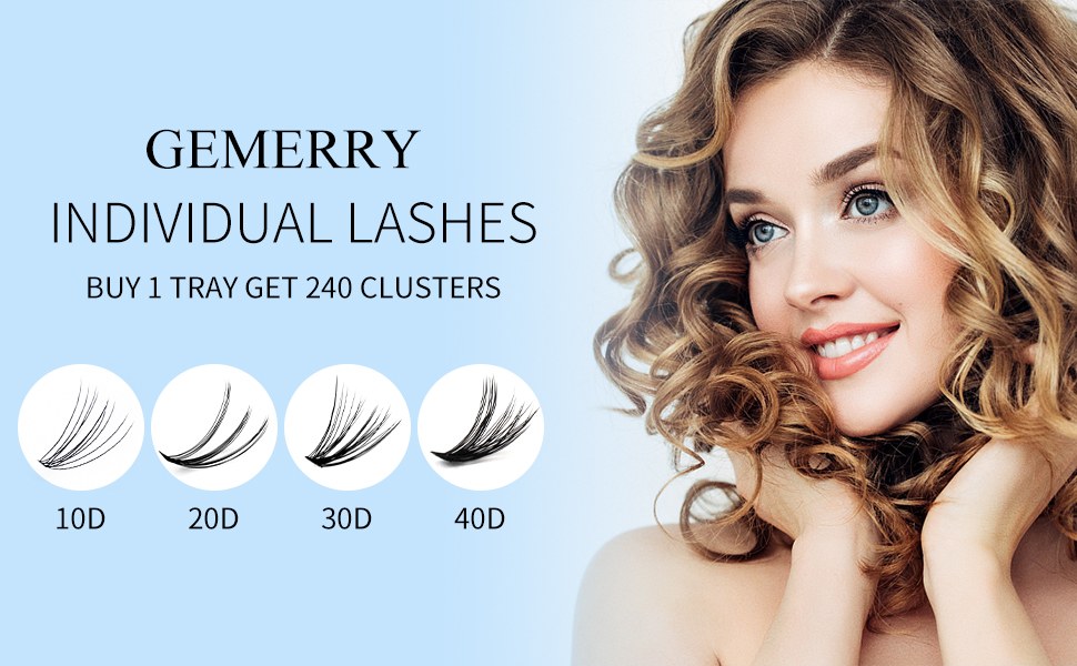 Lash Cluster 240pcs Individual Lashes 3D Effect Cluster Lashes 30D 40D