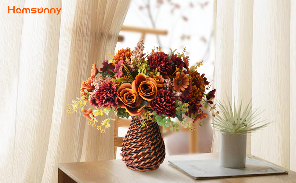 Artificial Flowers in Vase