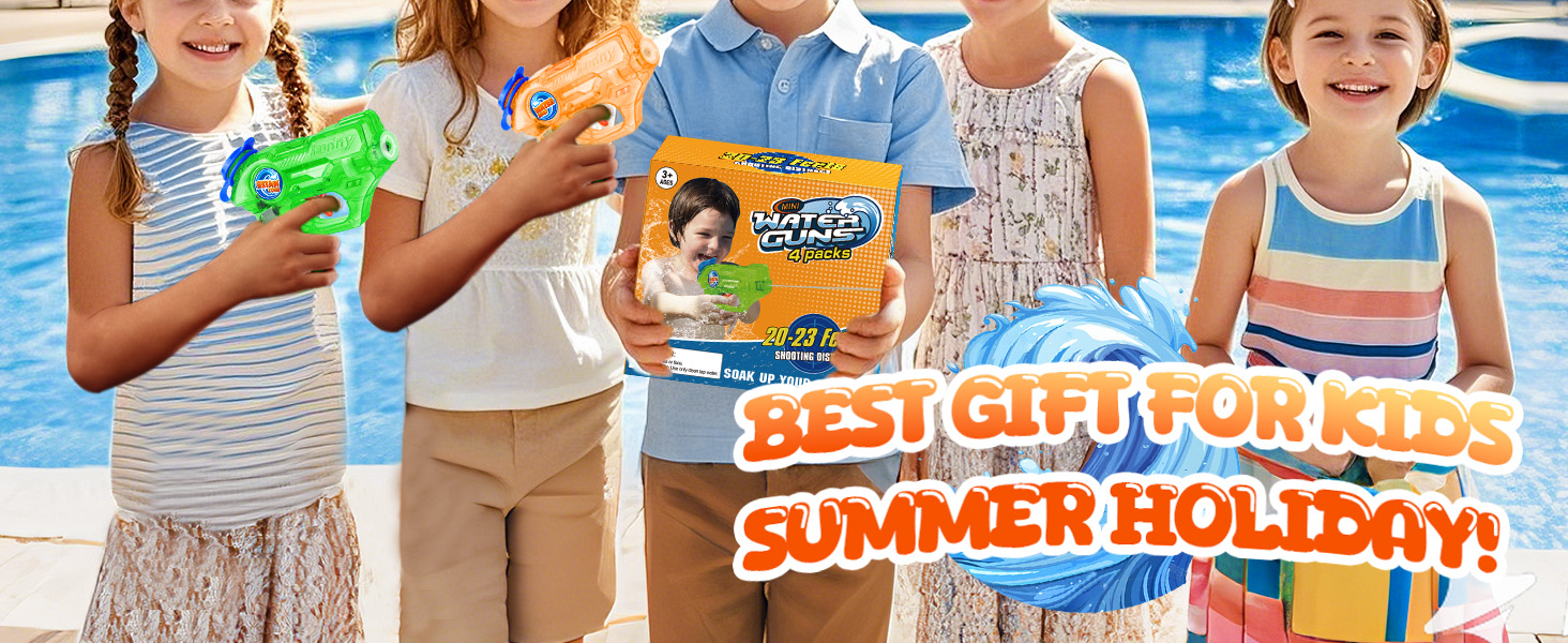 4 Pack Mini Water Gun for Kids Toddler