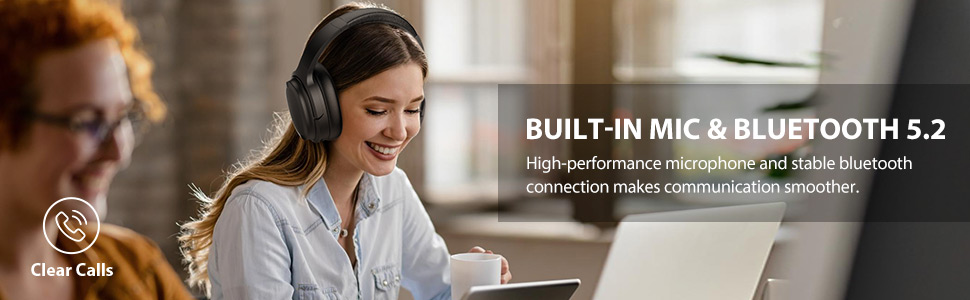 Built-in Mic & Bluetooth 5.2