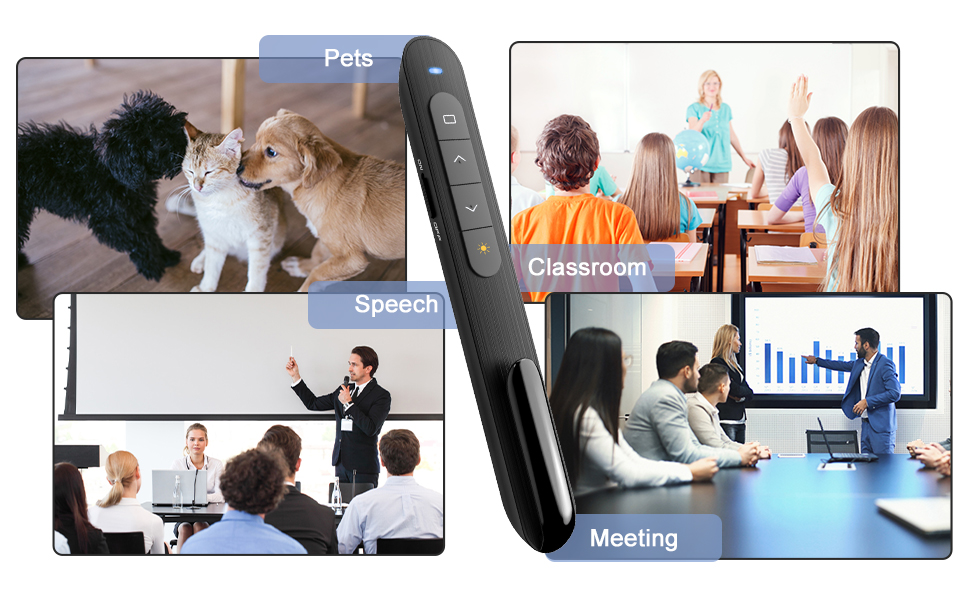 wireless presenter remote with laser pointer 