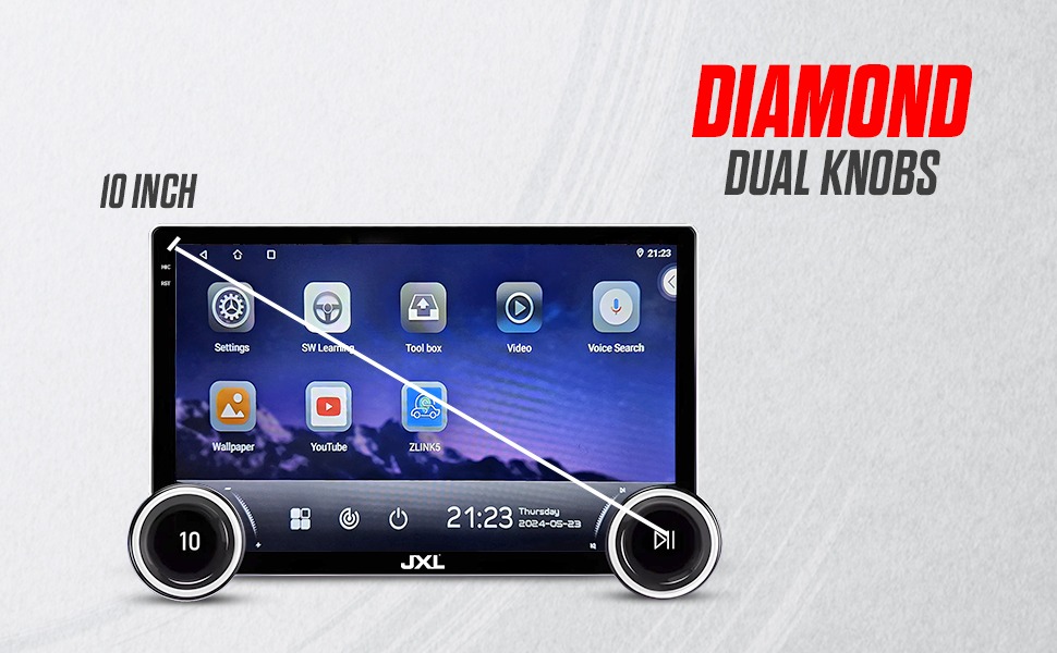 jxl car android 10.1 dual knob