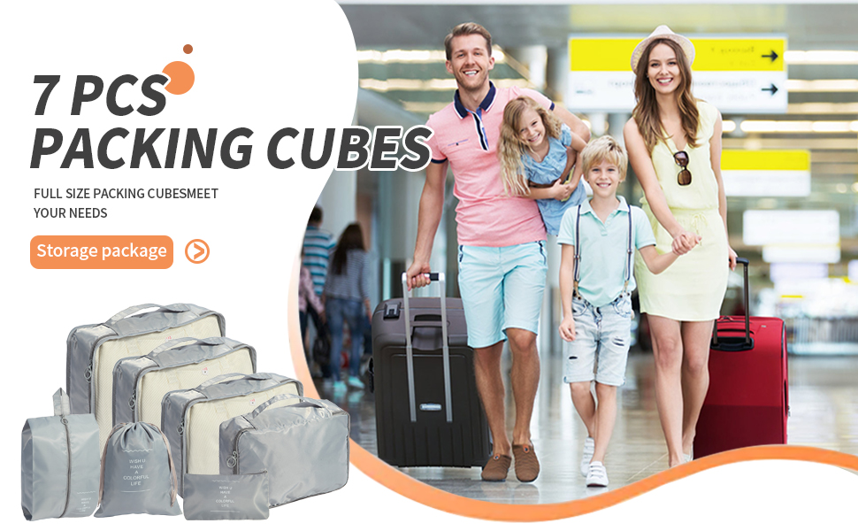 7 packing cubes