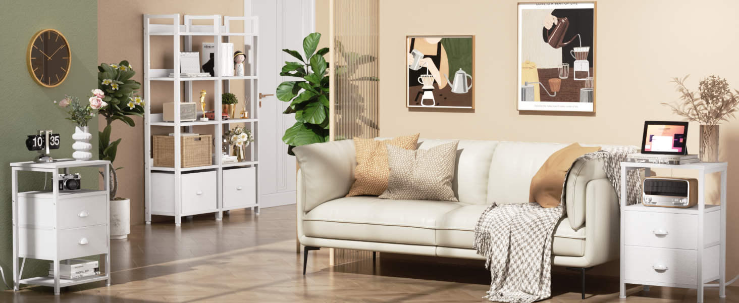nightstand with shelf