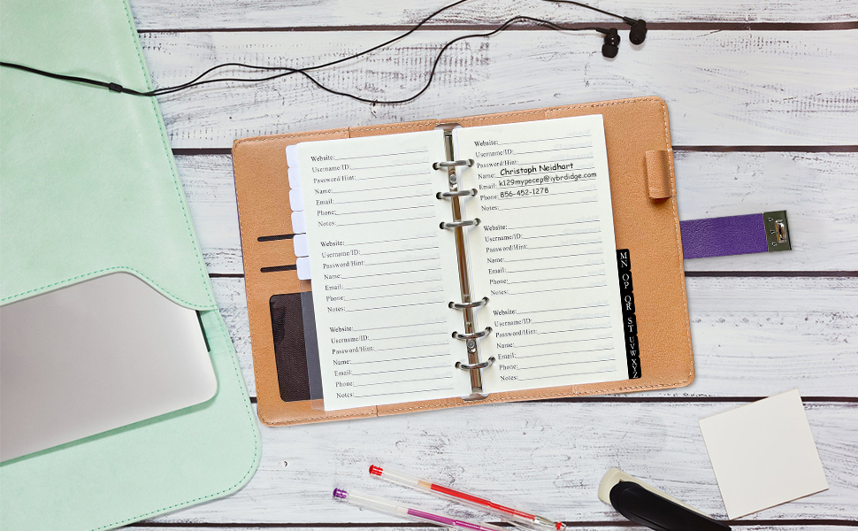 ReloadWords ページ Amazon.com : Refillable Password Book with Alphabetical Tabs