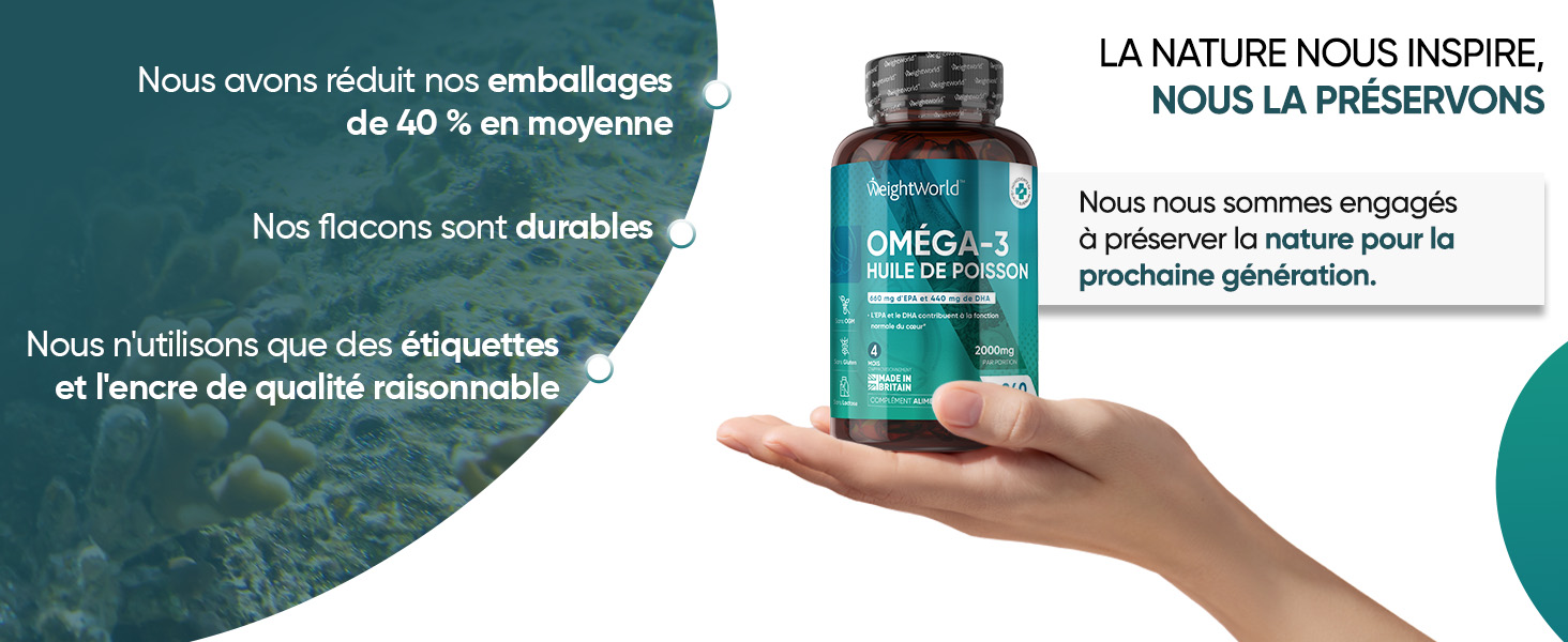Oméga 3 Huile de Poissons Sauvages 2000mg 240 Gélules 660mg EPA
