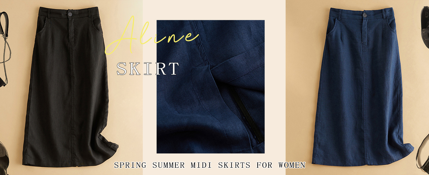 Linen Skirts for Women