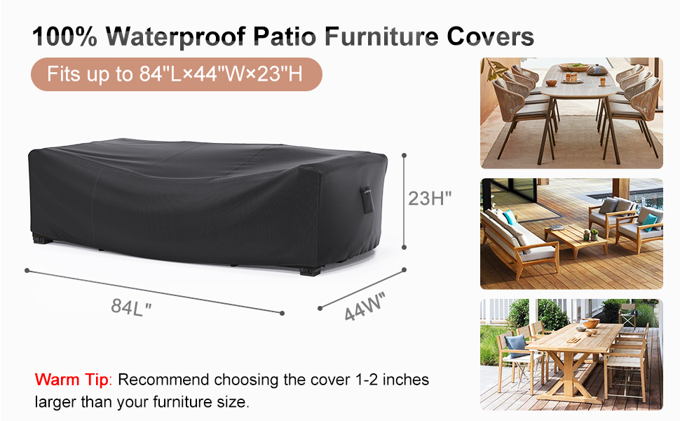 Patio Furniture Set Cover Waterproof, Mrrihand Outdoor