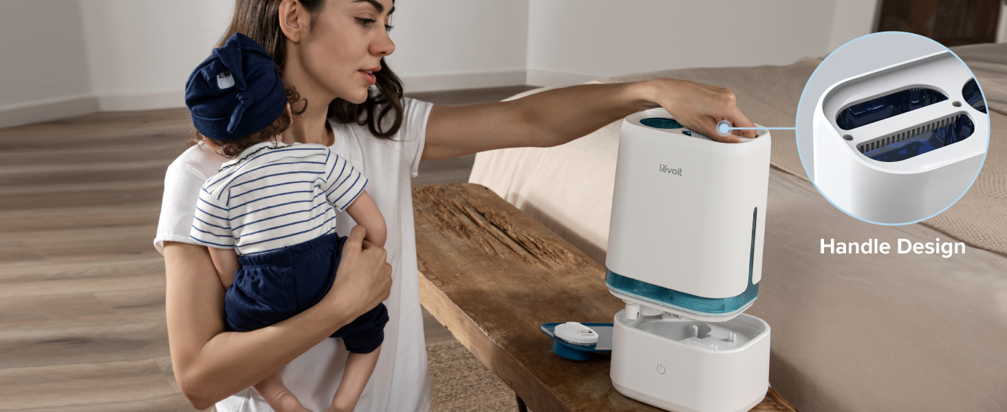 LEVOIT Humidifier for Bedroom, 4L Cool Mist Humidifiers for Plants, Baby Nursery with Essential