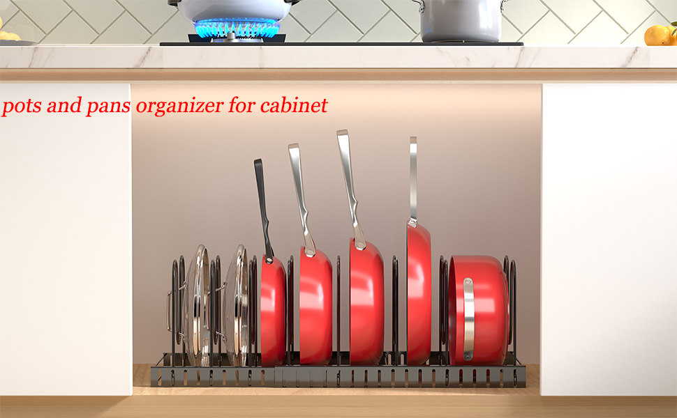 organizador de tampas de panela para armário