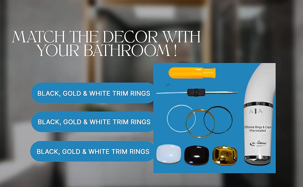 GenieBidet Decor Ultra Thin Toilet Attachment with Self Cleaning Dual