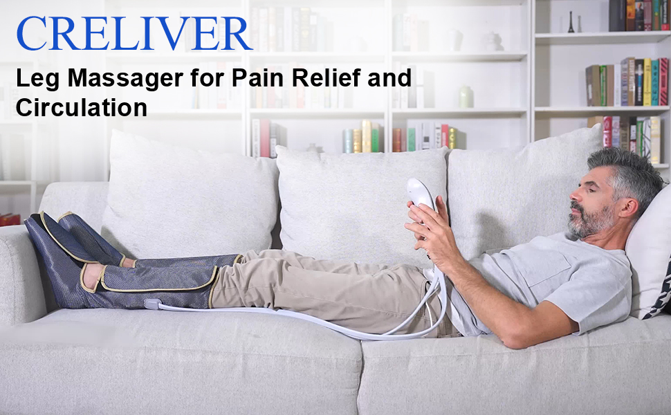Creliver Foot and Calf Massagers for Circulation and Relaxation, Air Compression