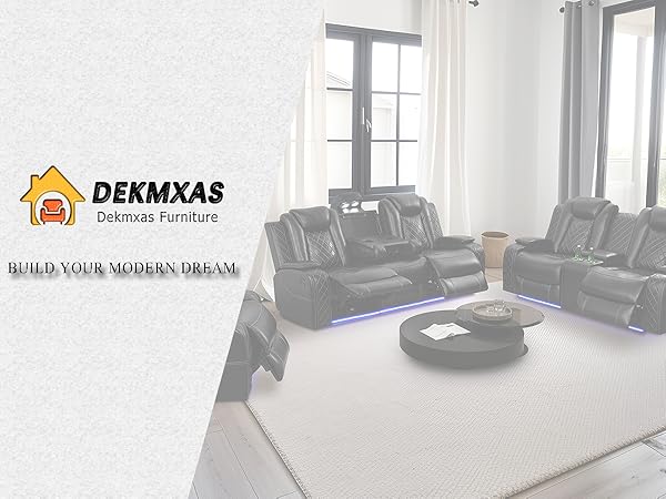 Amazon.com: Dekmxas Living Room Set Brown Breathing Leather