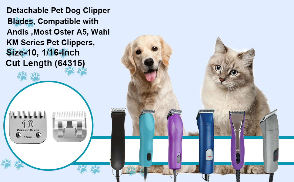 2Pack 10 Blade Detachable Pet Dog Grooming Clipper Replacement Blade