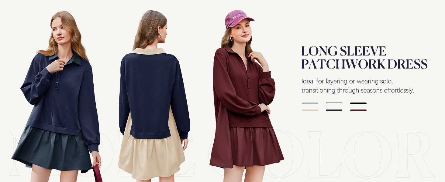 Fisoew Womens Oversized Sweatshirt Dress