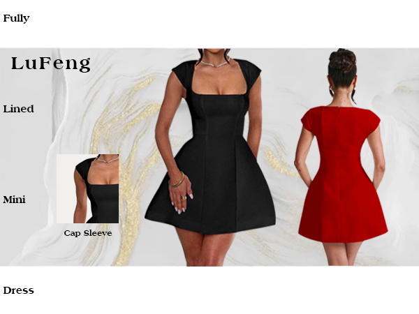ワンピース Rest & Recreation SQUARE-NECK MINI DRESS 4BFK602 Rest & Recreation SQUARE-NECK MINI DRESS 4BFK602 (Rest